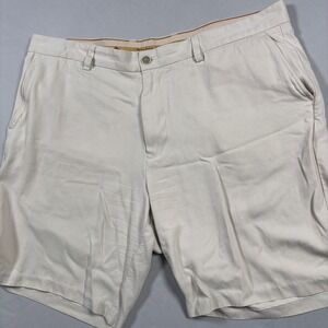 Tommy Bahama Shorts Mens 40 Beige 100% Silk Flat Front Casual Island Luxury